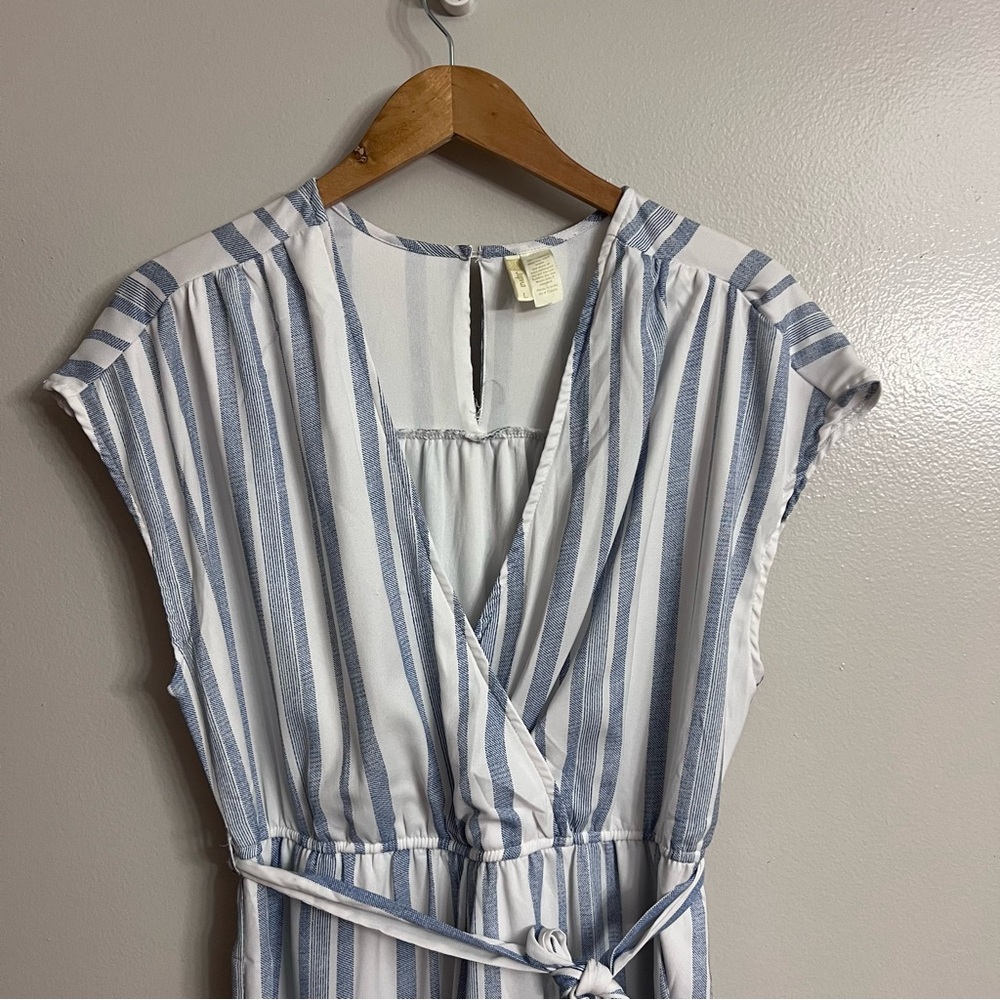 Striped Blue and White romper